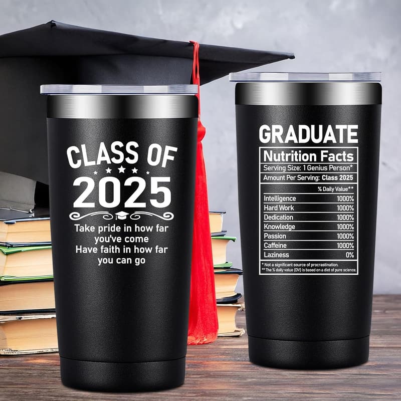 2025 Graduation Tumbler Cup for Him - Congratulations Gift