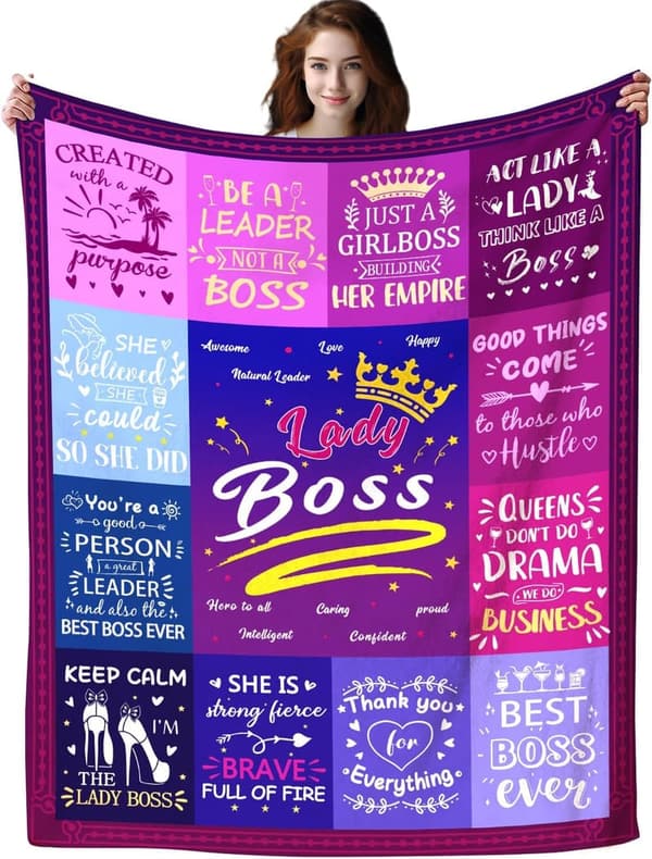 Boss Retirement Throw Blanket - Appreciation Gift for Women