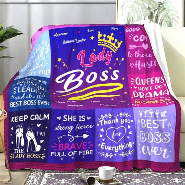 Boss Retirement Throw Blanket - Appreciation Gift for Women