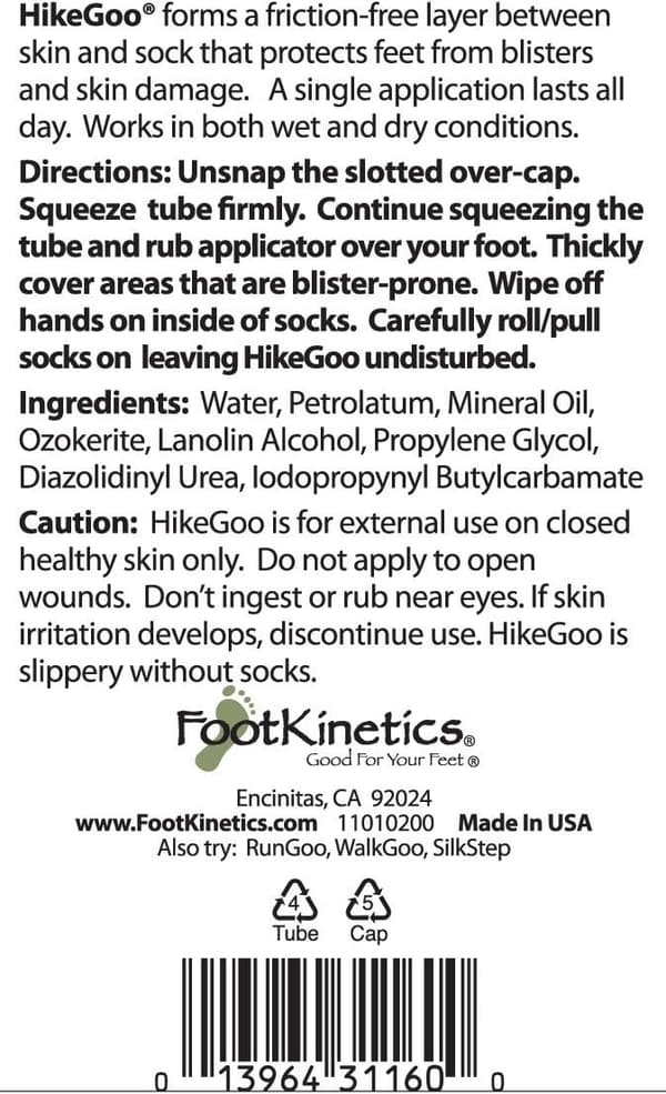 Hiking Blister Prevention Cream - 3 oz, Sweat-Resistant