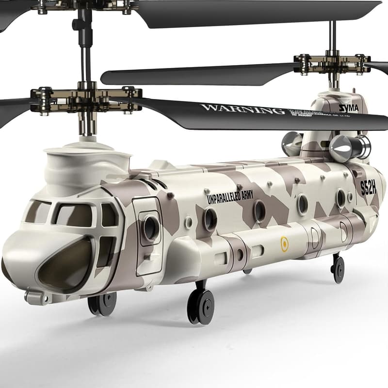 Military Transport RC Helicopter with Altitude Hold for Kids