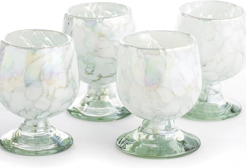 Hand Blown Shot Glass Set - 4 oz Tequila Snifters