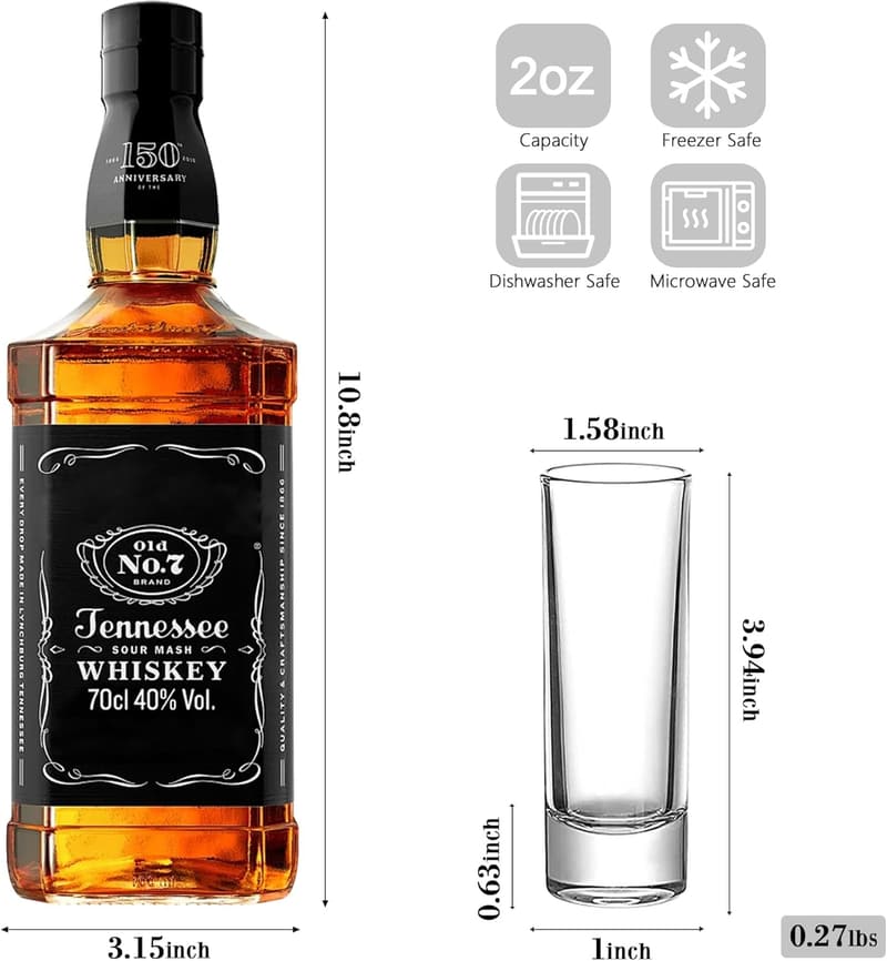 Elegant Clear 2 oz Shot Glasses - 18 Pack for Parties & Gifts