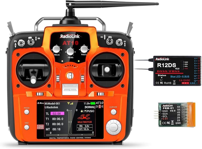 Radiolink AT10II 12-Channel RC Transmitter with Receiver R12DS