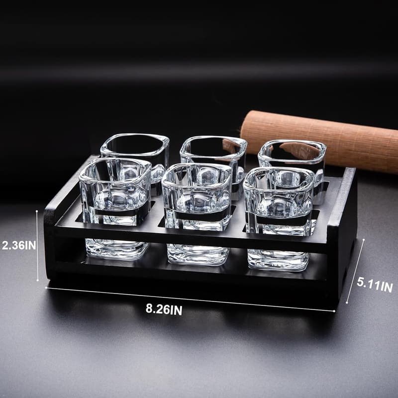 Father's Day 6-Pack Tequila Shot Glass Set with Holder