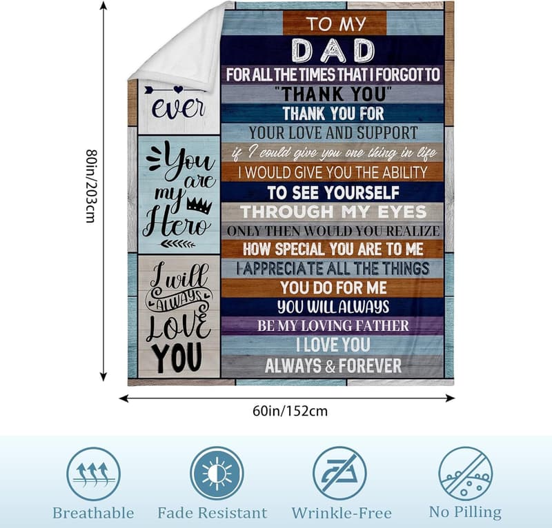 Father's Day Blanket Gift for Dad - 60