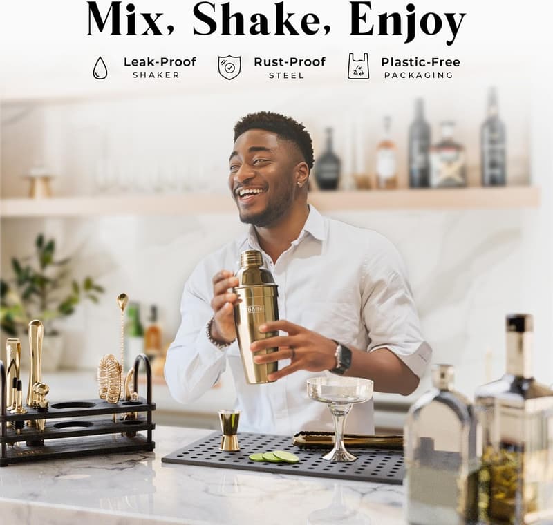 14-Piece Mixology Bartender Kit with Recipe Cards