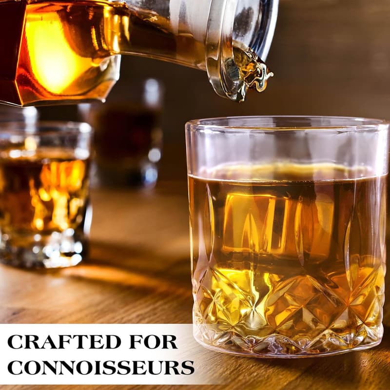 Birthday Whiskey Glasses Set with Engraved Box & Cooling Stones