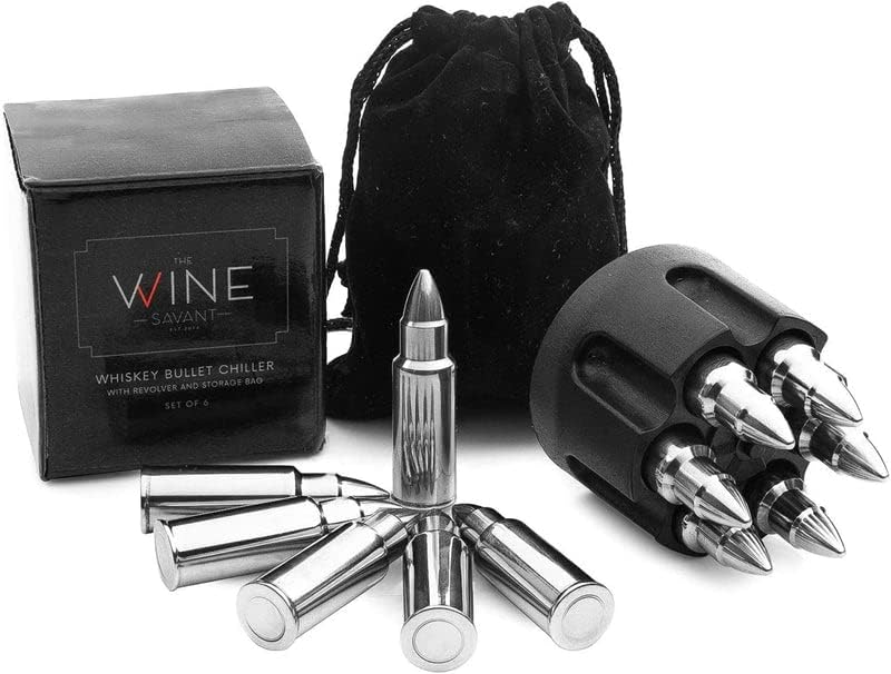 Stainless Steel Bullet Whiskey Stones Set of 6