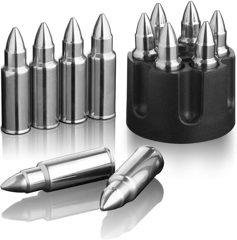 Stainless Steel Bullet Whiskey Stones Set of 6