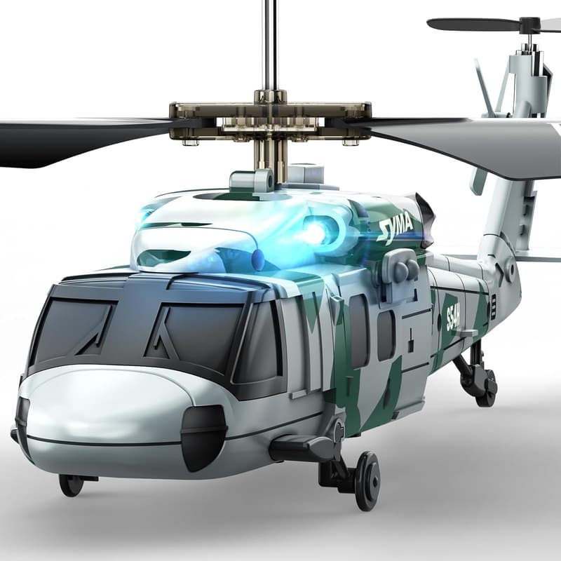 Kids' RC Military Helicopter with One-Key Start & Altitude Hold