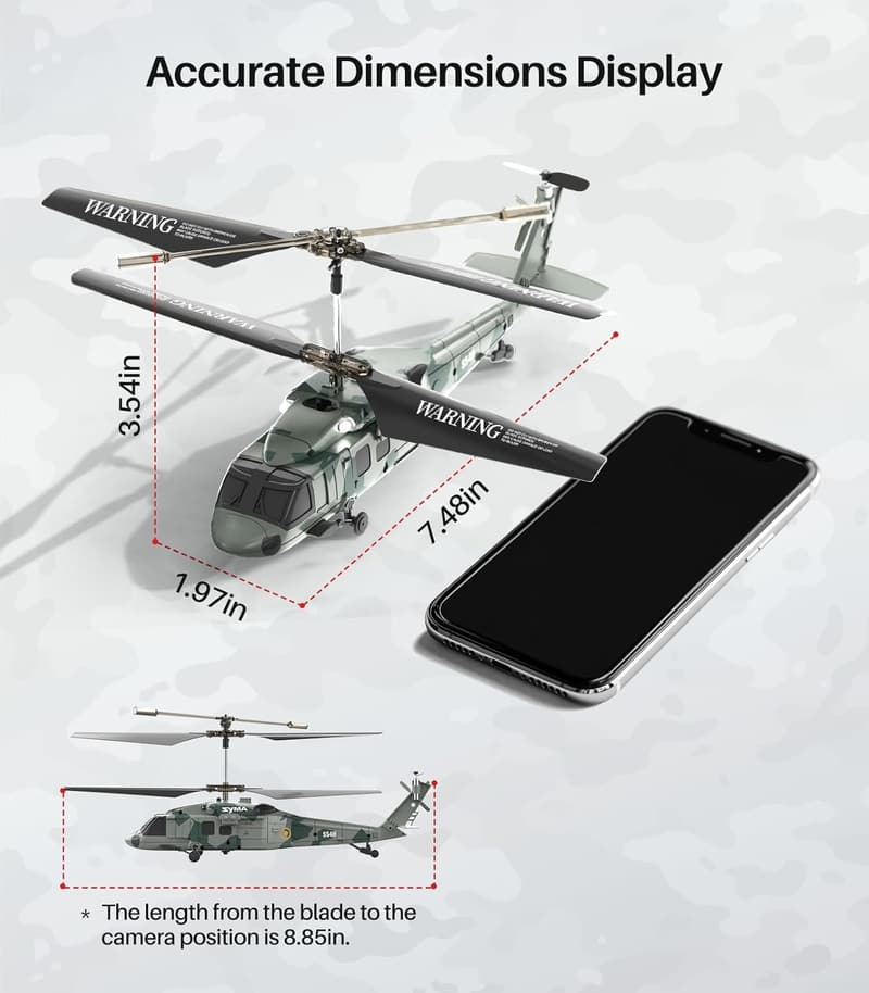 Kids' RC Military Helicopter with One-Key Start & Altitude Hold