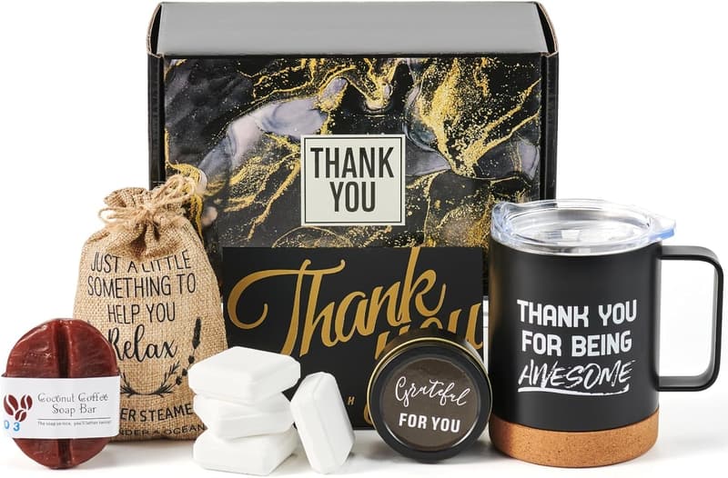 Employee Appreciation Spa Gift Basket with Thank You Cards