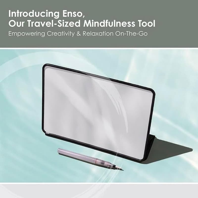 Portable Zen Water Art Board with Brush for Meditation