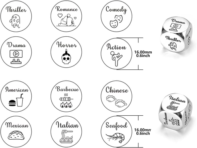 6th Anniversary Date Night Dice for Couples - Iron Gift