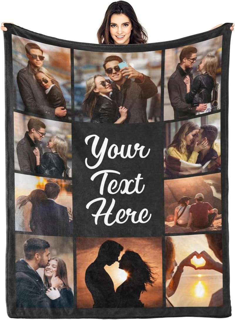 Personalized Photo Blanket for Valentine's Day Gifts