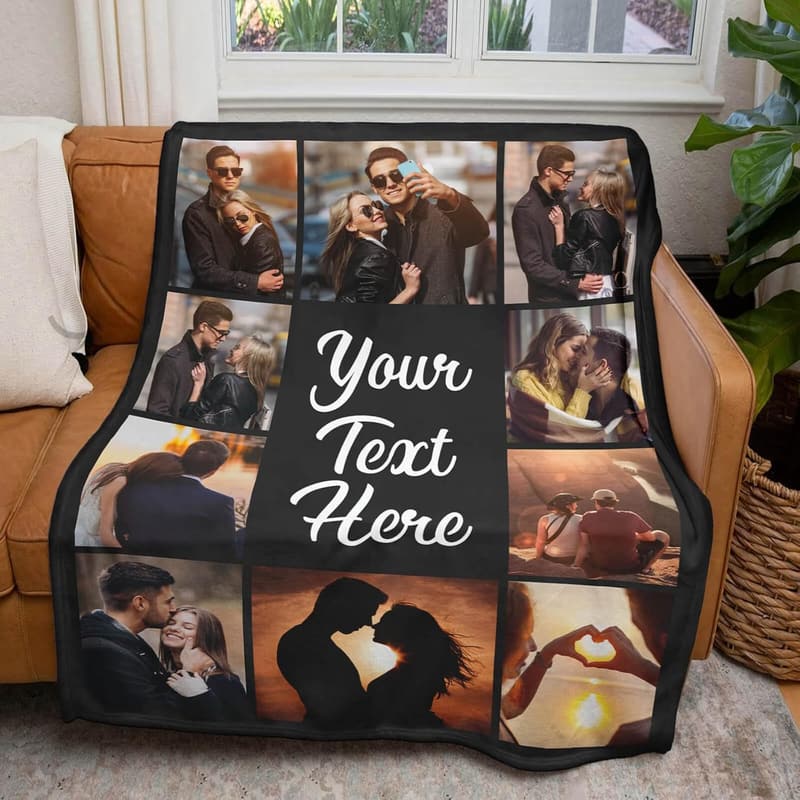 Personalized Photo Blanket for Valentine's Day Gifts