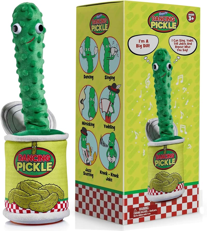 Dancing Pickle Gag Gift – Sings, Repeats & Tells Jokes