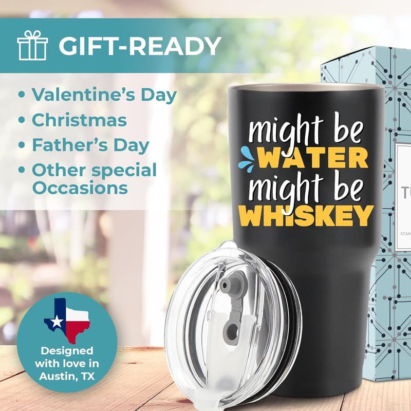 30oz Funny Whiskey Tumbler - Gag Gift for Men