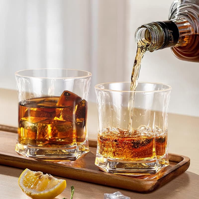 Whiskey Decanter Set with 2 Glasses for Dad's Birthday