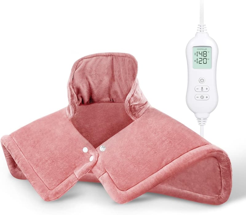 Mother's Day Heating Pad for Neck & Shoulder Pain Relief, Pink 17