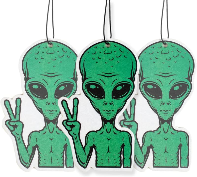 Essential Oil Peace Sign Alien Car Air Freshener Set (4-Pack)