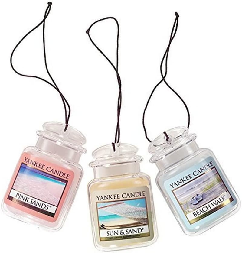 Yankee Candle 3-Pack Car Jar® Fresheners - Beach Walk, Pink Sands, Sun & Sand