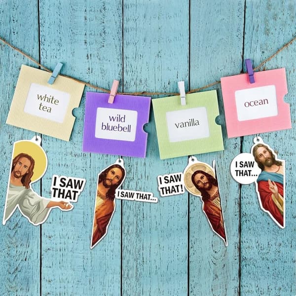 Funny Jesus Car Air Fresheners - 8 Pack for Men & Women