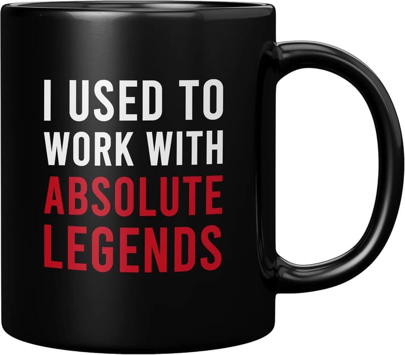 Retirement Gift: Ceramic Coffee Mug for Colleague (11 oz, Black)