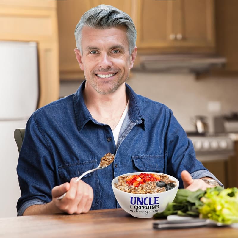 Father's Day Uncle Gift - Cereal Bowl & Spoon Set