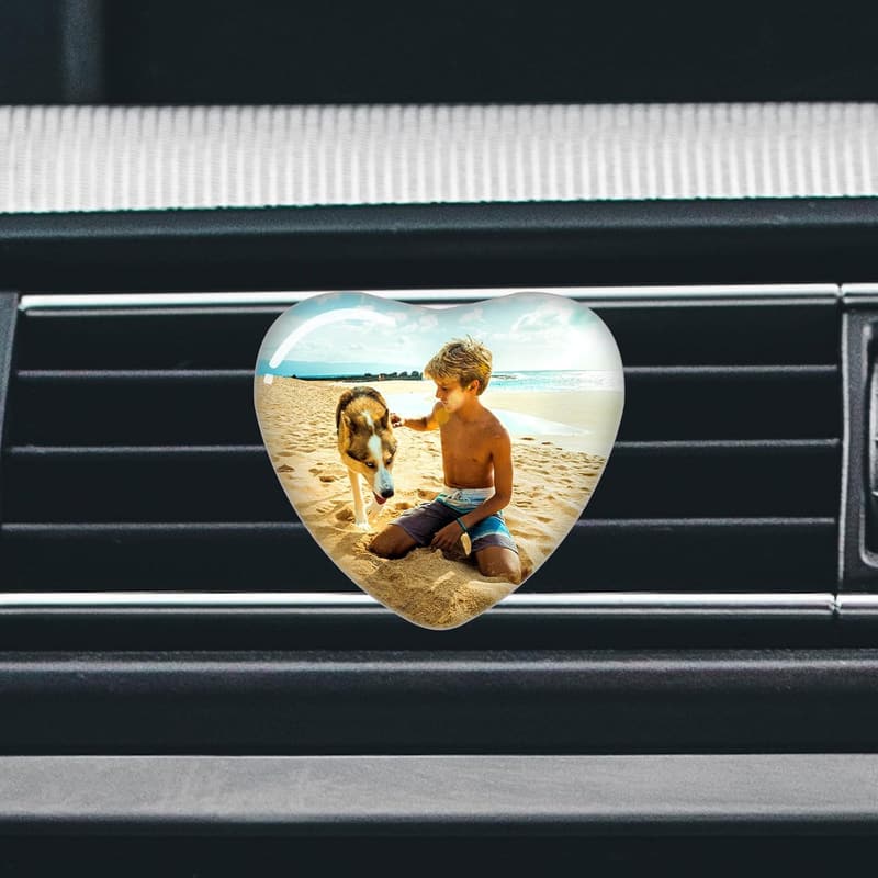 Personalized Car Vent Clips with Photo and Text