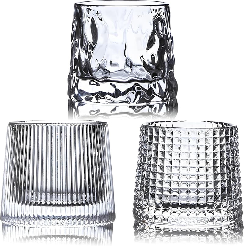 Premium 10oz Crystal Whiskey Glass Set of 3 for Bourbon/Cocktails