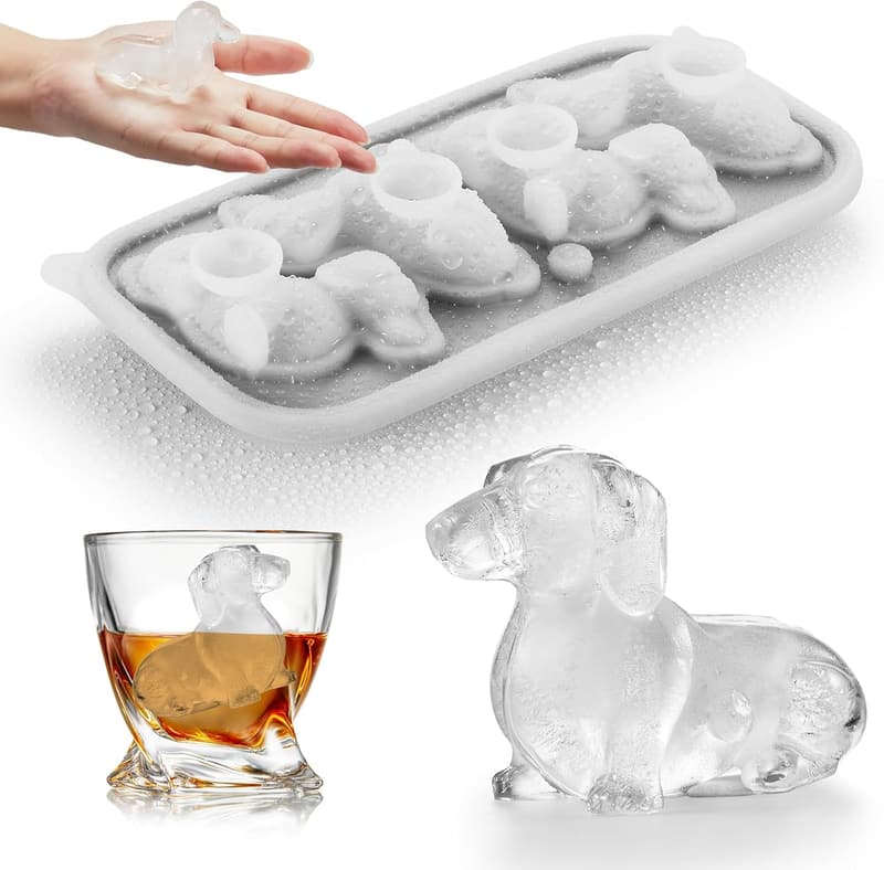 Dachshund Ice Cube Tray - Fun 3D Dog Shapes, BPA Free