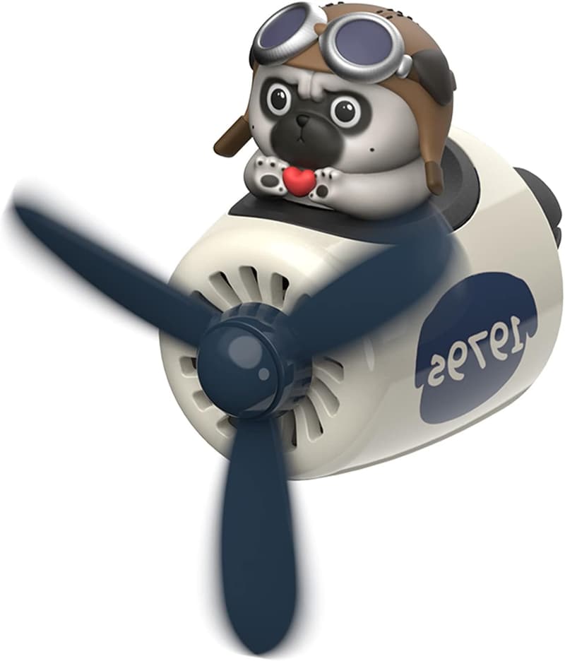 Cute Dog Pilot Car Air Freshener - Long-Lasting Air Vent Clip