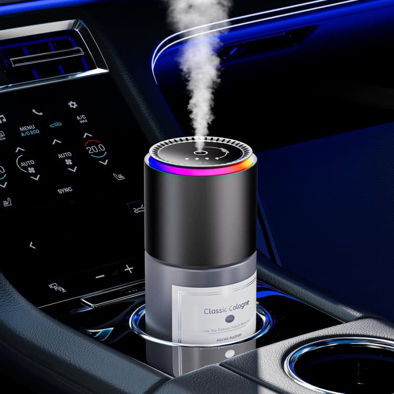 Smart Car Air Freshener Diffuser with Music Sync Light