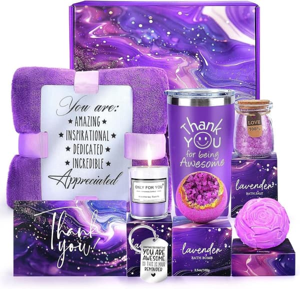 Thank You Gifts Basket Set for Women - 9PCS Employee Appreciation