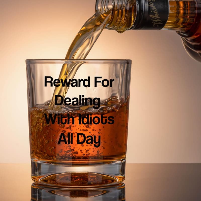 Funny Bourbon Gift Set - Whiskey Glasses for Men & Women