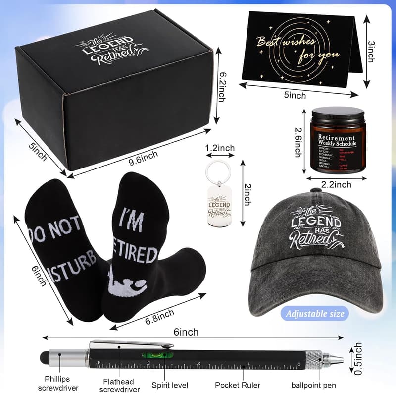 Retirement Gift Basket for Men - Whisky Set & Accessories
