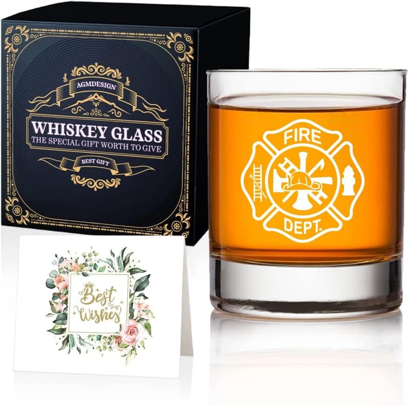 Firefighter Whiskey Glasses - Double-Sided Good Day/Bad Day