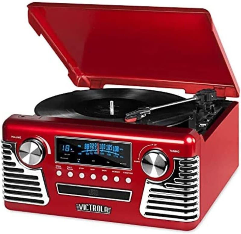 Victrola Haley Retro Bluetooth Record Player & Multimedia Center