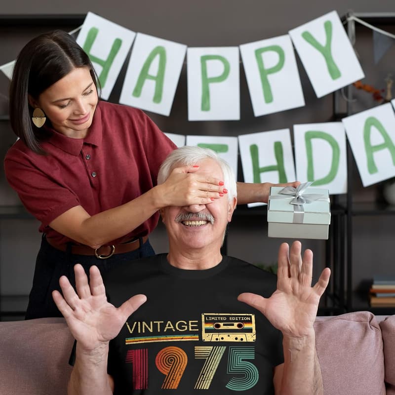1975 Vintage T-Shirt for Men's 50th Birthday Gift