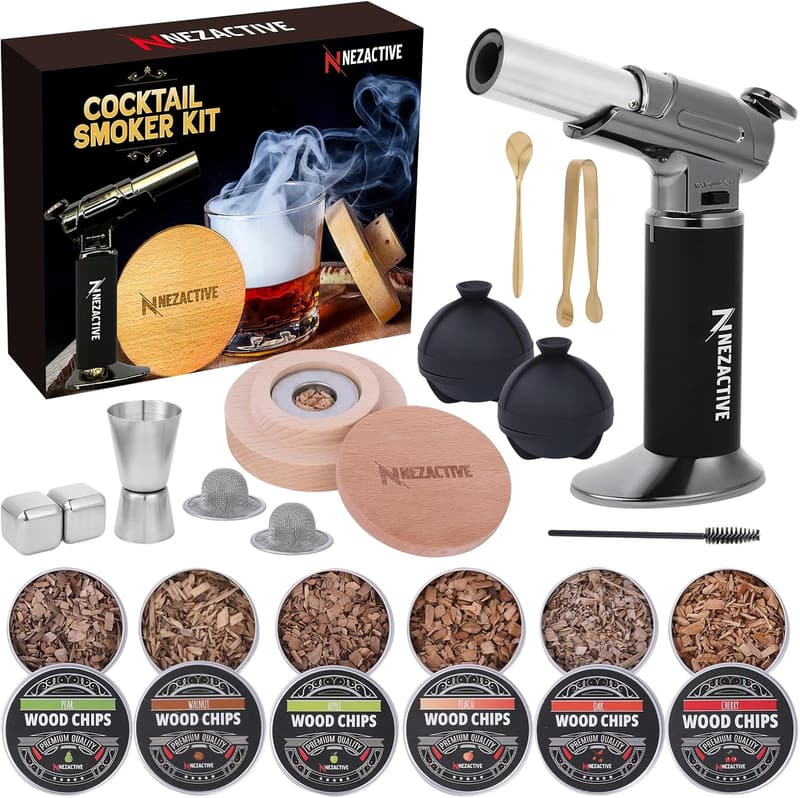 Cocktail Smoker Kit with 6 Flavor Chips & Accessories