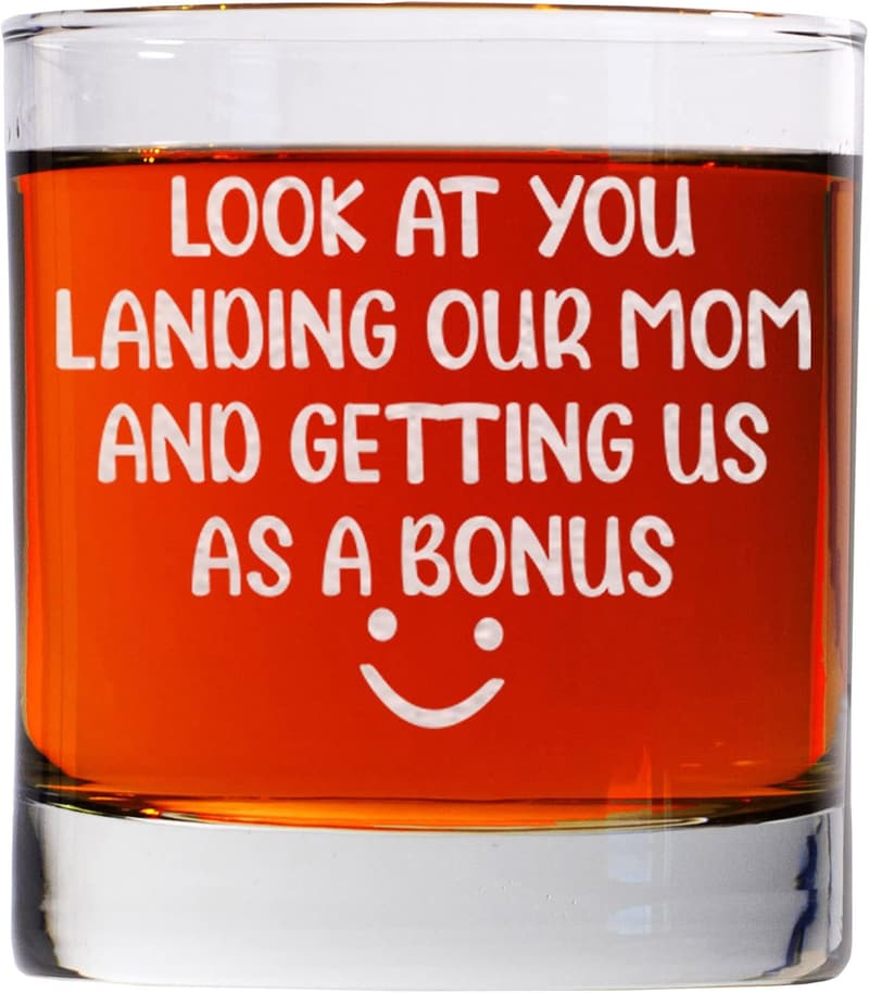 Sarcastic 11oz Whiskey Glass - Perfect Birthday Gift for Stepdad