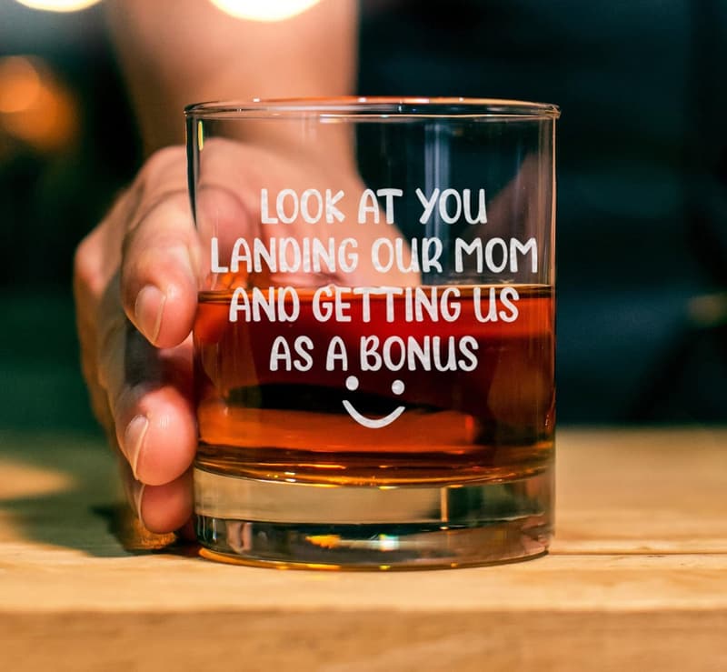 Sarcastic 11oz Whiskey Glass - Perfect Birthday Gift for Stepdad