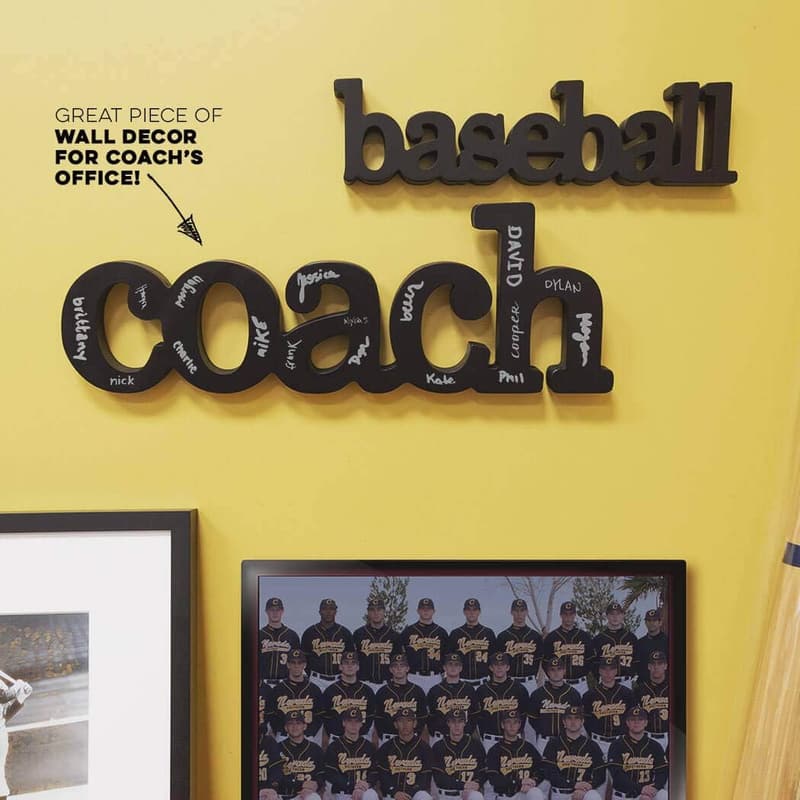 Coach Gift - Large Wood Word Décor with Pen
