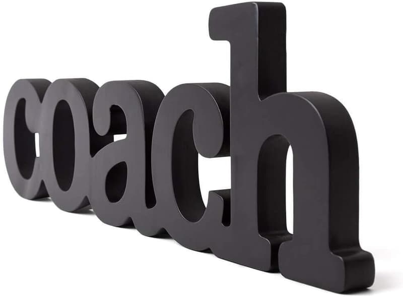 Coach Gift - Large Wood Word Décor with Pen