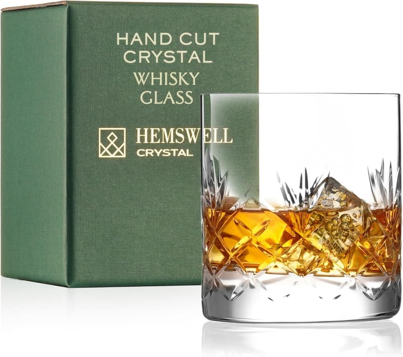 11oz Crystal Old Fashioned Whiskey Glass for Men - Satin Box