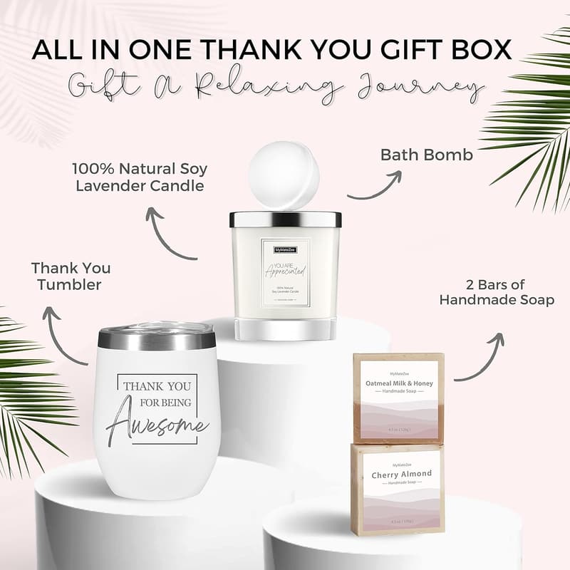 Gratitude Spa Gift Box for Women - Unique Thank You Set