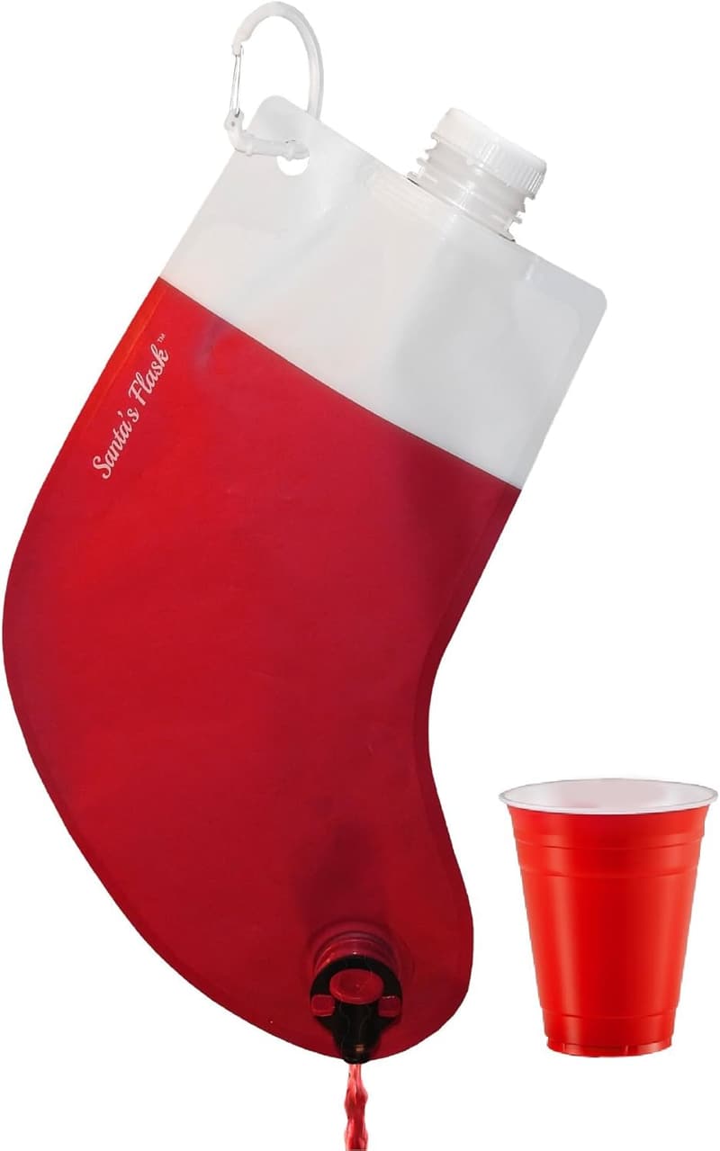 Santa's Stocking Flask - 2.25L Gag Gift for Holiday Parties