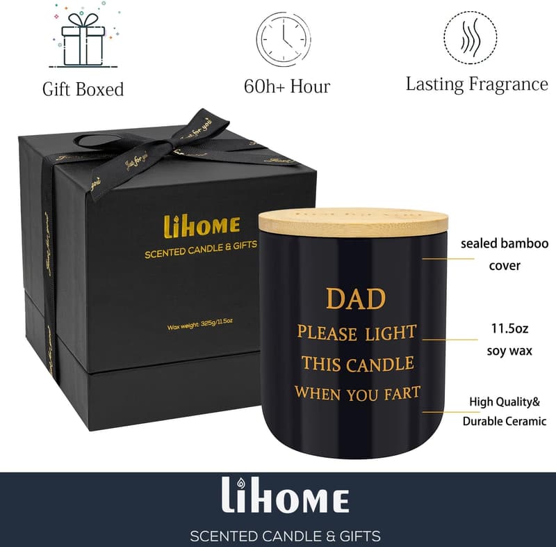Father's Day Tuxedo Scented Candle (11.5 oz) for Dad